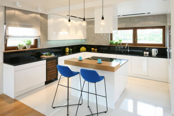 White kitchen black countertop trends 2021