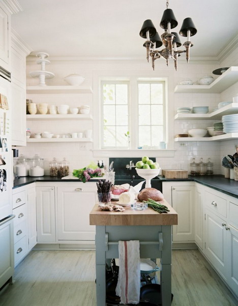 White kitchen black countertop trends 2021