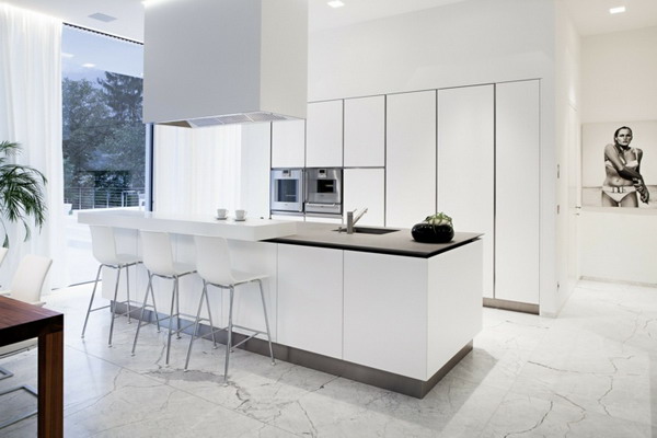 White kitchen black countertop trends 2021