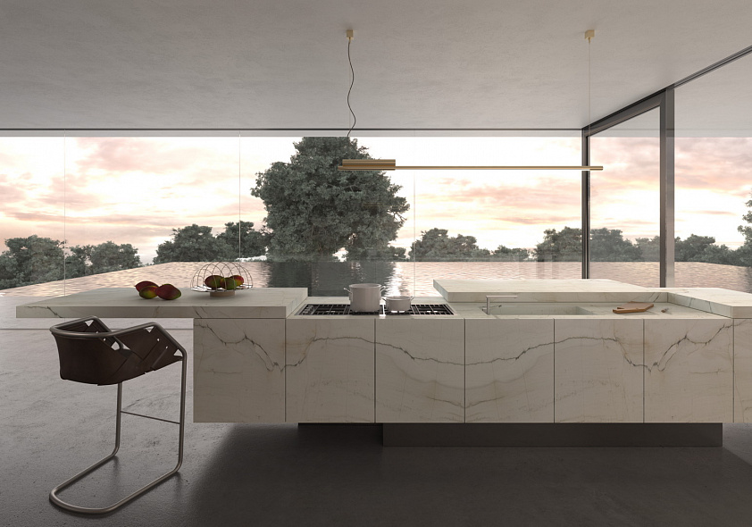 White kitchen in modern style Rossana K-IN K-OUT