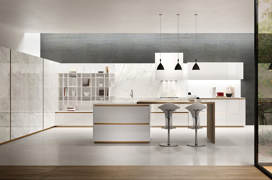 White kitchen in modern style Scic Mediterraneum