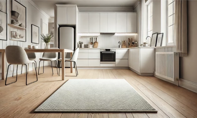 kitchen carpet in a small space