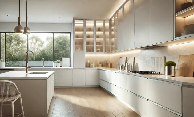 modern white kitchen cabinets